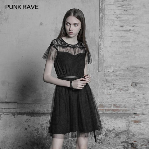 Das Black Swan Fairy Lace Mesh Kleid