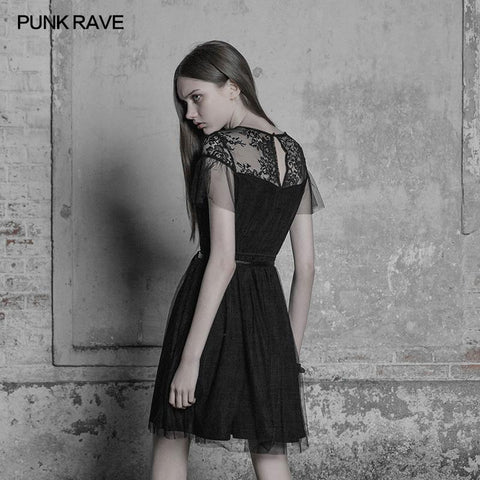 Das Black Swan Fairy Lace Mesh Kleid