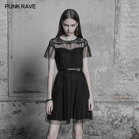 Das Black Swan Fairy Lace Mesh Kleid
