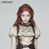 Steampunk Ausschnitte Vintage Rüschenkragen