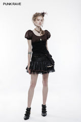 Steampunk Brosche Durchsichtiges Kurzarm-T-Shirt