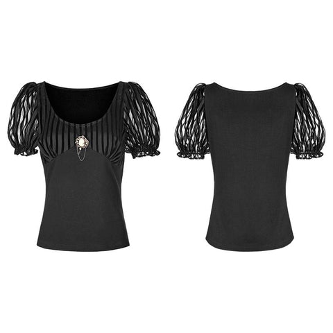 Steampunk Brosche Durchsichtiges Kurzarm-T-Shirt