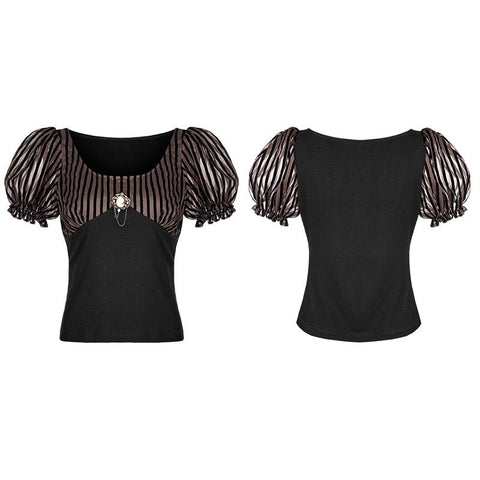 Steampunk Brosche Durchsichtiges Kurzarm-T-Shirt