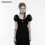Steampunk Brosche Durchsichtiges Kurzarm-T-Shirt