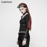 Punk Hollow-Out Langarm T-Shirt