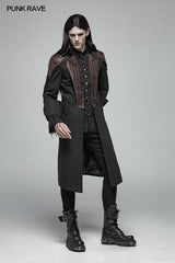 Steampunk Herren Mittellanger Mantel