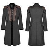 Steampunk Herren Mittellanger Mantel