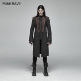 Steampunk Herren Mittellanger Mantel
