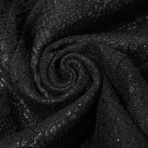 Schwarze viktorianische gotische Jacquardweste für Herren