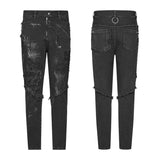 Punk Broken Hole Netzhose