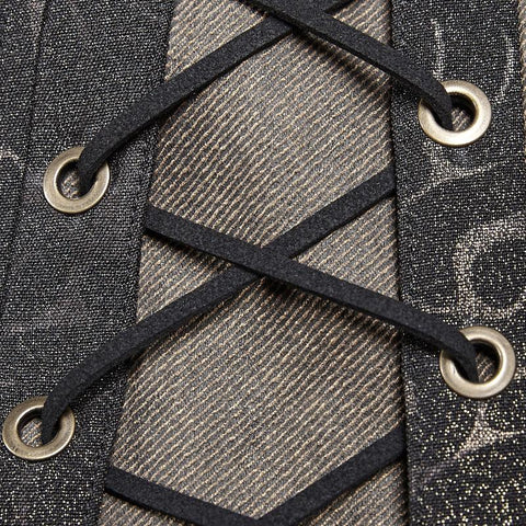 Steampunk The Rope Long Zipper Weste