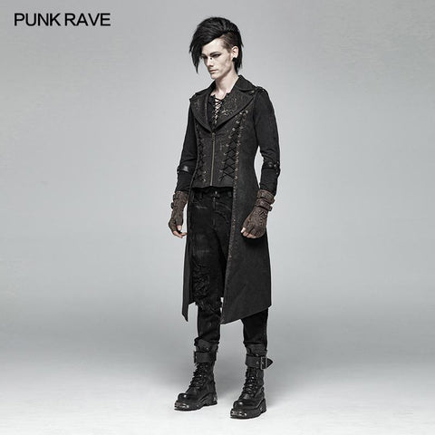 Steampunk The Rope Long Zipper Weste