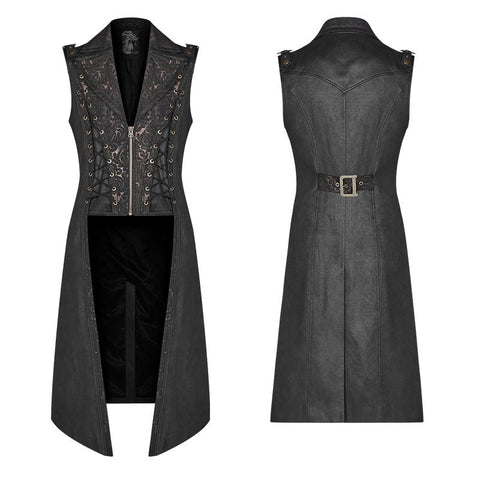 Steampunk The Rope Long Zipper Weste