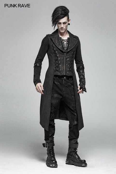 Steampunk The Rope Long Zipper Weste