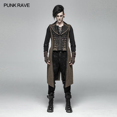 Steampunk The Rope Long Zipper Weste