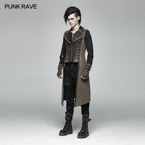 Steampunk The Rope Long Zipper Weste