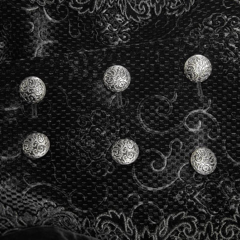 Victoria Wunderschöne dunkel strukturierte gotische lange Weste