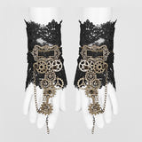 Steampunk Gear Spitzenhandschuhe für Damen