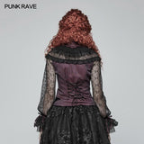 Steampunk Translucent Lace Sleeve Vintage Shirt