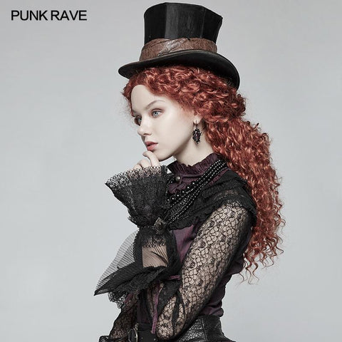 Steampunk Bronze Muster Schnalle Spitzenhandschuh