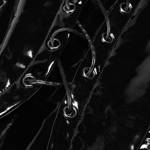 Punk Pressure Adhesive Kunstleder gewebte Hose