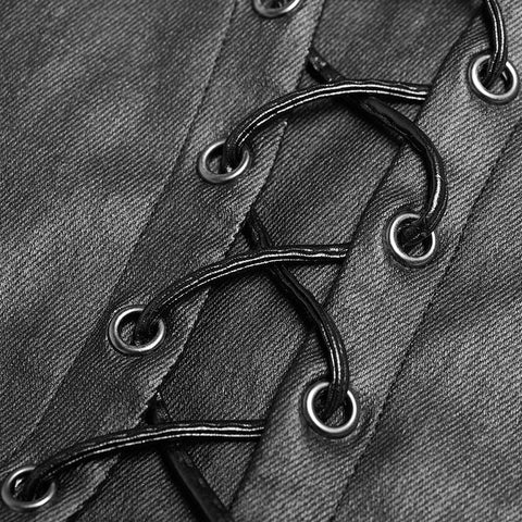 Punk Pressure Adhesive Kunstleder gewebte Hose