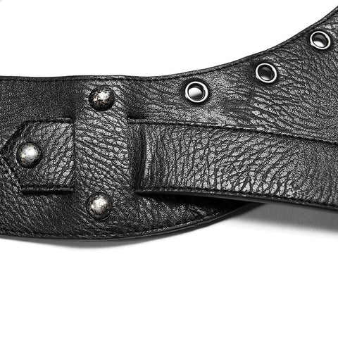 Punk Nicht dehnbares PU-Lederwesten-Zubehör