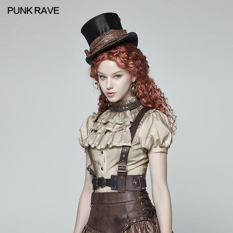 Punk Nicht dehnbares PU-Lederwesten-Zubehör