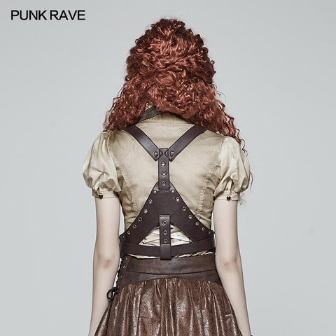 Punk Nicht dehnbares PU-Lederwesten-Zubehör