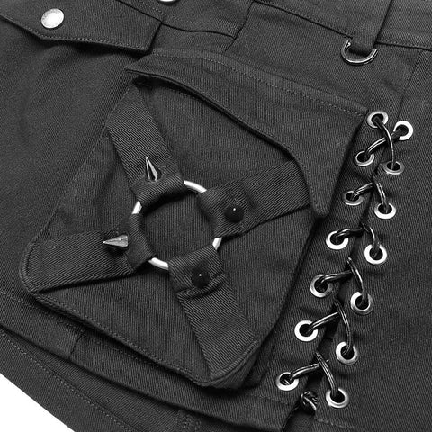 Asymmetrischer Steampunk-Schnürrock