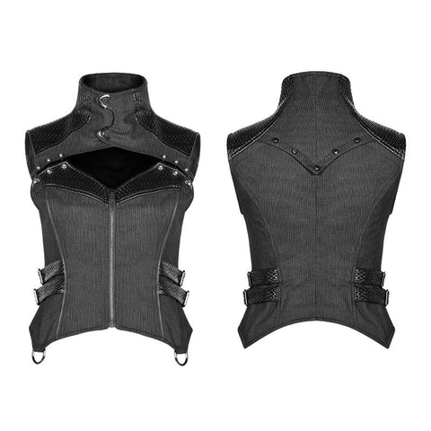 Punk WOMENS HIGH-NECK Warrior Weste