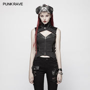Punk WOMENS HIGH-NECK Warrior Weste