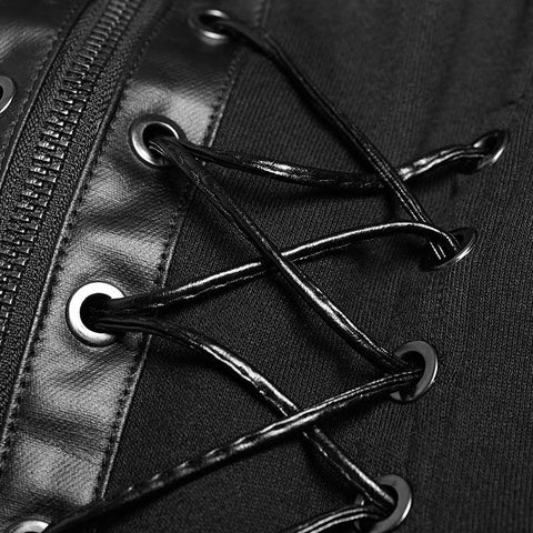 Punk WOMENS DARK Kapuzenstrickjacke