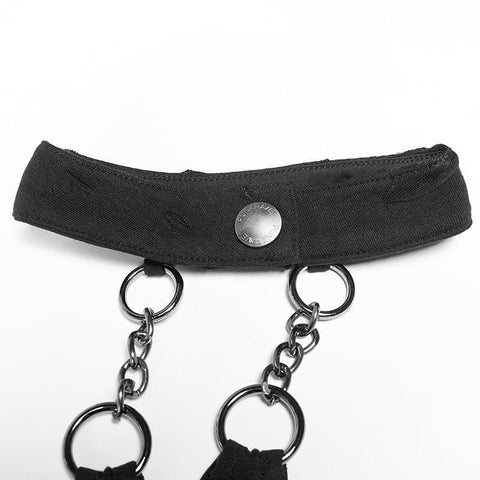 Punk Womens Halfter Broken Hole Chain Strickweste