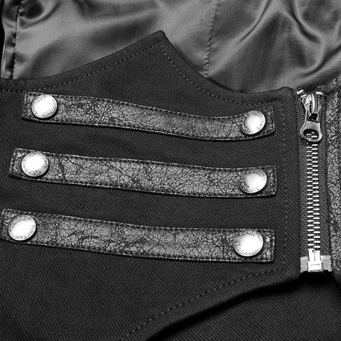 Punk futuristischer langer Mantel mit verstellbarem Kordelzugdesign