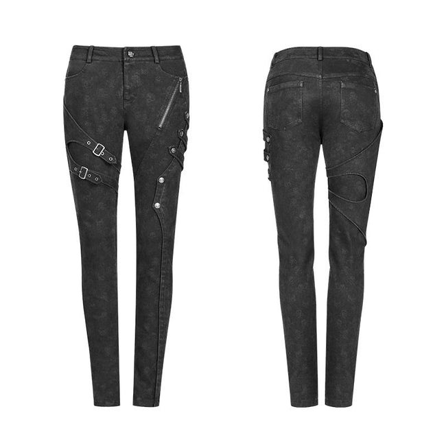 Punk Floral Denim Lange Hosen Jeans