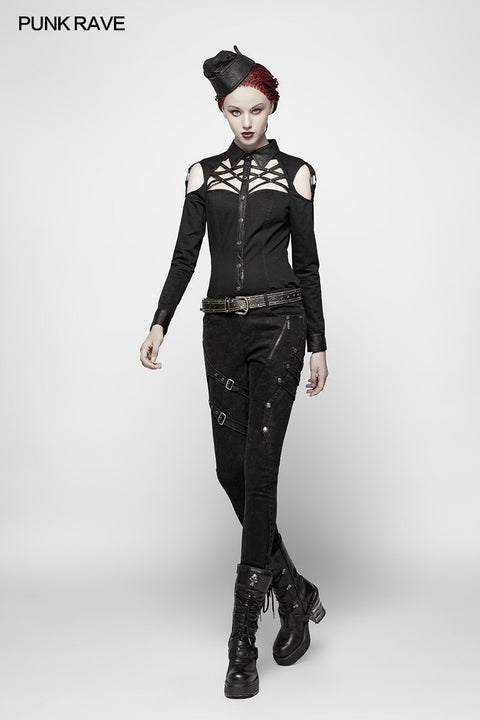 Punk Floral Denim Lange Hosen Jeans