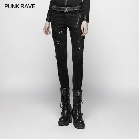 Punk Floral Denim Lange Hosen Jeans