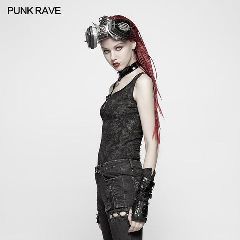 Punk Collar Cover Ärmellose Weste