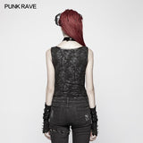 Punk Collar Cover Ärmellose Weste