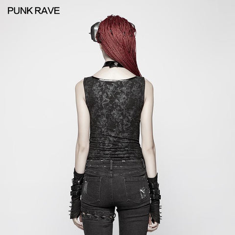 Punk Collar Cover Ärmellose Weste