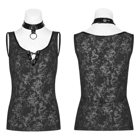 Punk Collar Cover Ärmellose Weste