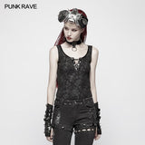 Punk Collar Cover Ärmellose Weste