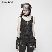 Punk Collar Cover Ärmellose Weste