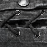 Punk Denim Hose Wassergewaschene Long Jeans