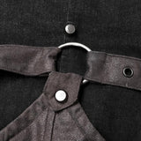 Steampunk Micro-Elastic Contrasting Color Denim Hose