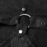 Steampunk Micro-Elastic Contrasting Color Denim Hose