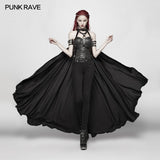 Punk Cross Long Cape mit Kette