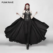 Punk Cross Long Cape mit Kette