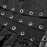 Punk Stretch Knitting Deep V Asymmetrisches Kleid